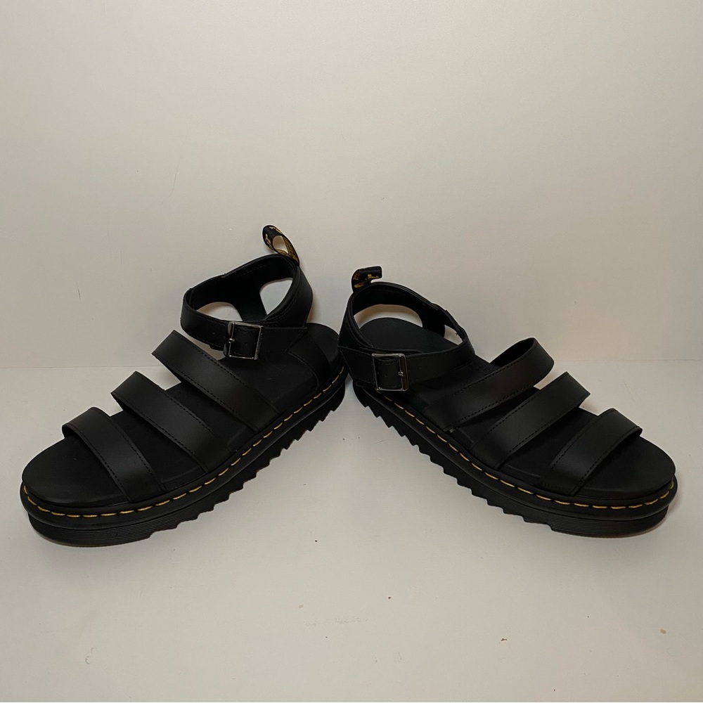 Dr. Doc Martens Blaire 3 Strap Pisa Leather Platform Flatform Sandals | Size 11 - Picture 11 of 16